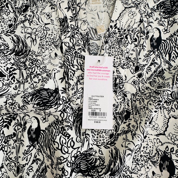 Lilly Pulitzer Olivine A-line Animal and Floral Print Long Sleeve Dress - Picture 8 of 14